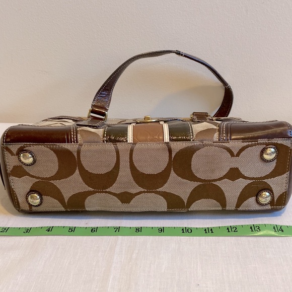 Coach Signature Striped Medium Carryall Handbag, Style #11620 - Picture 8 of 14